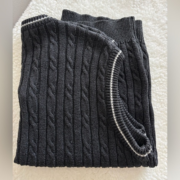 Uomo Ferrone made in Italy gray pigtail vest size M - Picture 6 of 7